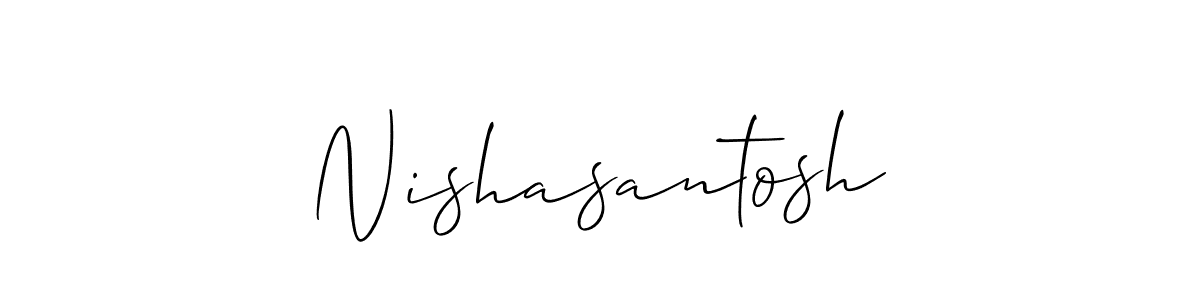 Also we have Nishasantosh name is the best signature style. Create professional handwritten signature collection using Allison_Script autograph style. Nishasantosh signature style 2 images and pictures png