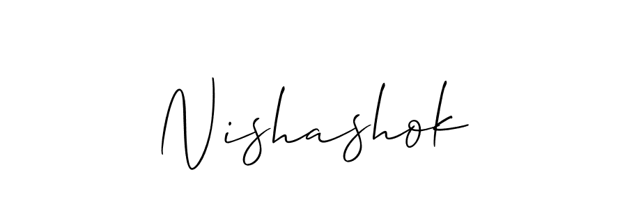 Also You can easily find your signature by using the search form. We will create Nishashok name handwritten signature images for you free of cost using Allison_Script sign style. Nishashok signature style 2 images and pictures png