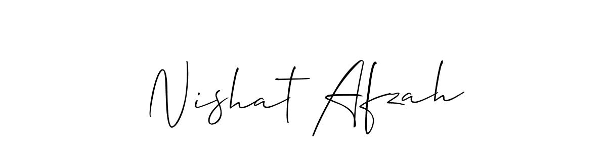 Make a short Nishat Afzah signature style. Manage your documents anywhere anytime using Allison_Script. Create and add eSignatures, submit forms, share and send files easily. Nishat Afzah signature style 2 images and pictures png