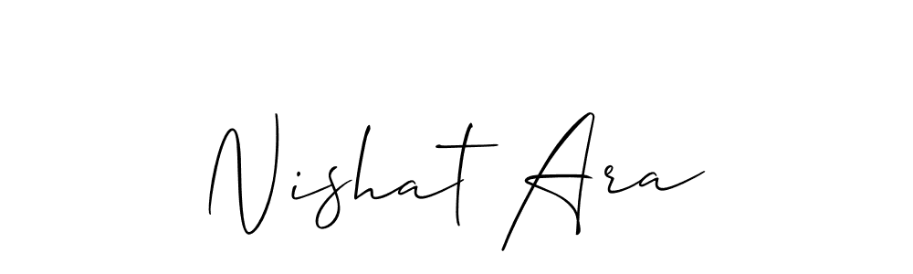 Design your own signature with our free online signature maker. With this signature software, you can create a handwritten (Allison_Script) signature for name Nishat Ara. Nishat Ara signature style 2 images and pictures png