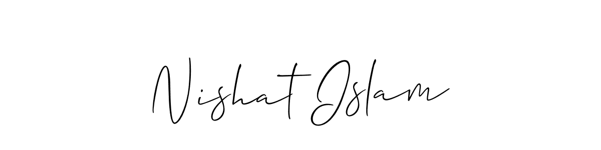 Best and Professional Signature Style for Nishat Islam. Allison_Script Best Signature Style Collection. Nishat Islam signature style 2 images and pictures png