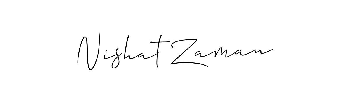 Allison_Script is a professional signature style that is perfect for those who want to add a touch of class to their signature. It is also a great choice for those who want to make their signature more unique. Get Nishat Zaman name to fancy signature for free. Nishat Zaman signature style 2 images and pictures png