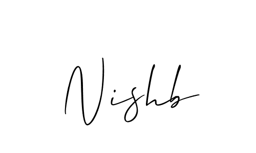 It looks lik you need a new signature style for name Nishb. Design unique handwritten (Allison_Script) signature with our free signature maker in just a few clicks. Nishb signature style 2 images and pictures png