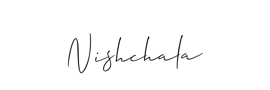 Similarly Allison_Script is the best handwritten signature design. Signature creator online .You can use it as an online autograph creator for name Nishchala. Nishchala signature style 2 images and pictures png