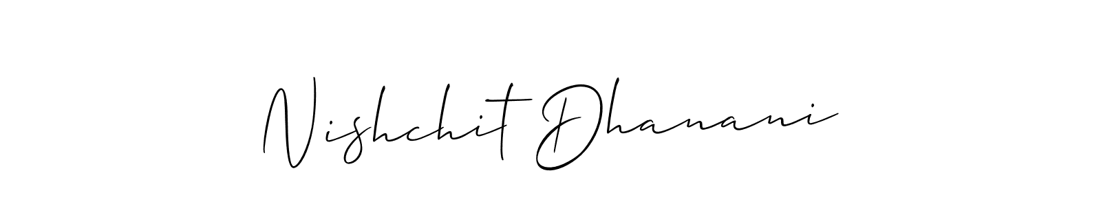 Make a beautiful signature design for name Nishchit Dhanani. Use this online signature maker to create a handwritten signature for free. Nishchit Dhanani signature style 2 images and pictures png