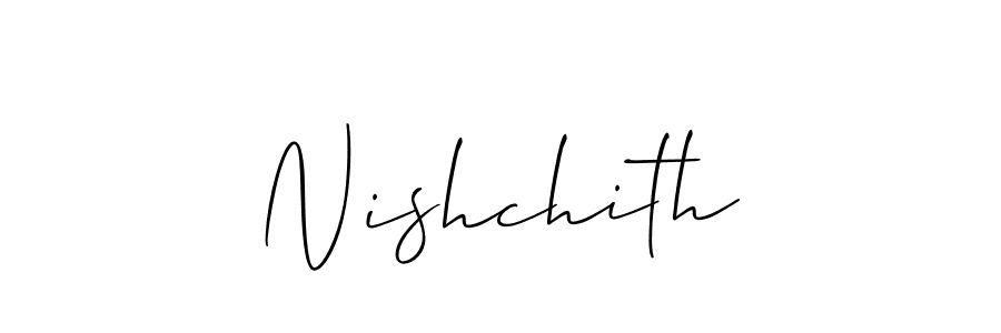Make a beautiful signature design for name Nishchith. With this signature (Allison_Script) style, you can create a handwritten signature for free. Nishchith signature style 2 images and pictures png