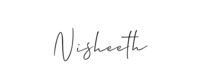 Design your own signature with our free online signature maker. With this signature software, you can create a handwritten (Allison_Script) signature for name Nisheeth. Nisheeth signature style 2 images and pictures png