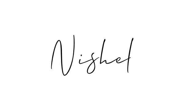 Create a beautiful signature design for name Nishel. With this signature (Allison_Script) fonts, you can make a handwritten signature for free. Nishel signature style 2 images and pictures png