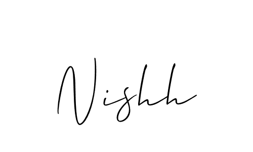 Allison_Script is a professional signature style that is perfect for those who want to add a touch of class to their signature. It is also a great choice for those who want to make their signature more unique. Get Nishh name to fancy signature for free. Nishh signature style 2 images and pictures png