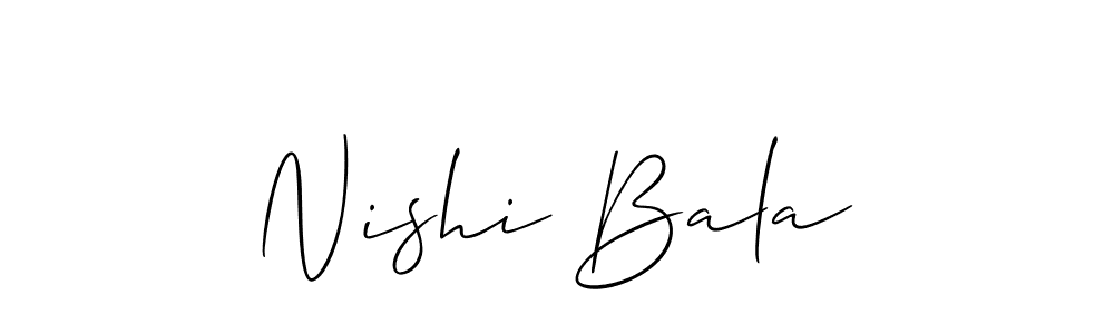 Check out images of Autograph of Nishi Bala name. Actor Nishi Bala Signature Style. Allison_Script is a professional sign style online. Nishi Bala signature style 2 images and pictures png