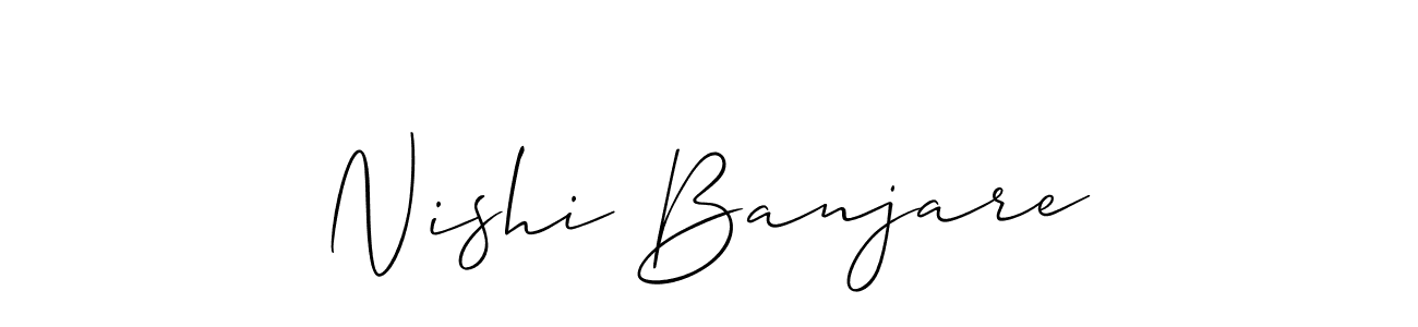 Also we have Nishi Banjare name is the best signature style. Create professional handwritten signature collection using Allison_Script autograph style. Nishi Banjare signature style 2 images and pictures png