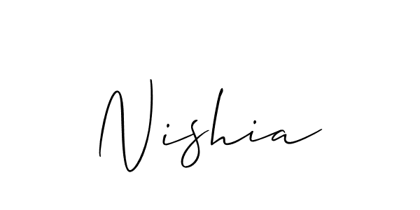 You should practise on your own different ways (Allison_Script) to write your name (Nishia) in signature. don't let someone else do it for you. Nishia signature style 2 images and pictures png