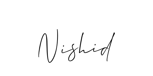 Best and Professional Signature Style for Nishid. Allison_Script Best Signature Style Collection. Nishid signature style 2 images and pictures png