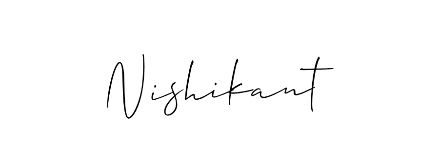 Also we have Nishikant name is the best signature style. Create professional handwritten signature collection using Allison_Script autograph style. Nishikant signature style 2 images and pictures png