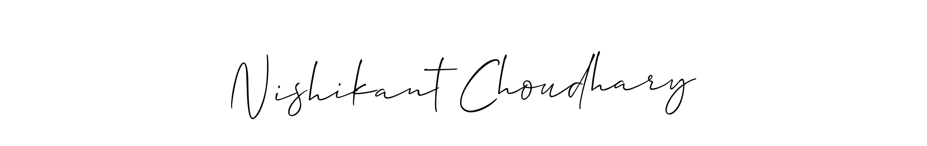 Use a signature maker to create a handwritten signature online. With this signature software, you can design (Allison_Script) your own signature for name Nishikant Choudhary. Nishikant Choudhary signature style 2 images and pictures png