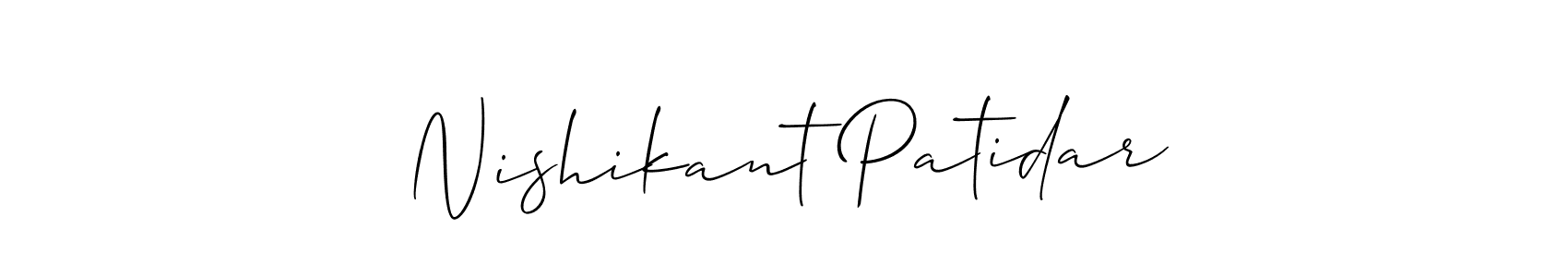How to make Nishikant Patidar signature? Allison_Script is a professional autograph style. Create handwritten signature for Nishikant Patidar name. Nishikant Patidar signature style 2 images and pictures png