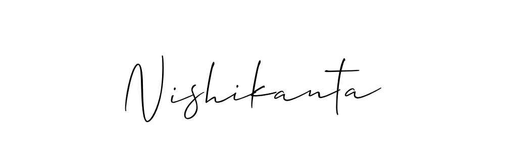 Also we have Nishikanta name is the best signature style. Create professional handwritten signature collection using Allison_Script autograph style. Nishikanta signature style 2 images and pictures png