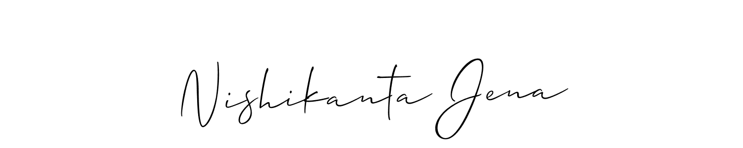 Design your own signature with our free online signature maker. With this signature software, you can create a handwritten (Allison_Script) signature for name Nishikanta Jena. Nishikanta Jena signature style 2 images and pictures png