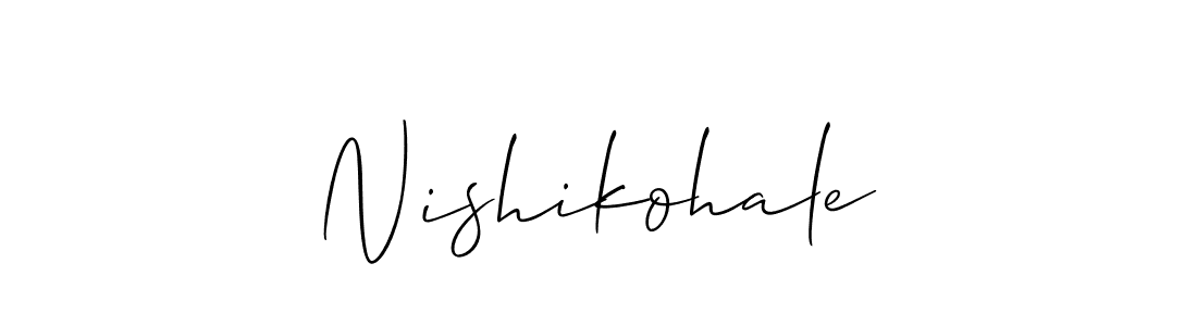 Also You can easily find your signature by using the search form. We will create Nishikohale name handwritten signature images for you free of cost using Allison_Script sign style. Nishikohale signature style 2 images and pictures png
