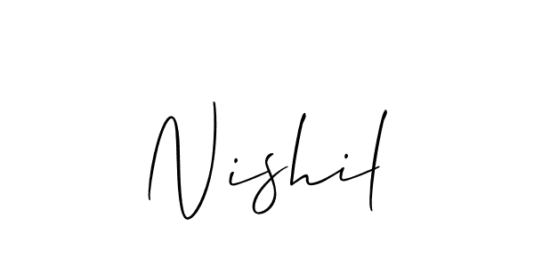 Make a beautiful signature design for name Nishil. Use this online signature maker to create a handwritten signature for free. Nishil signature style 2 images and pictures png
