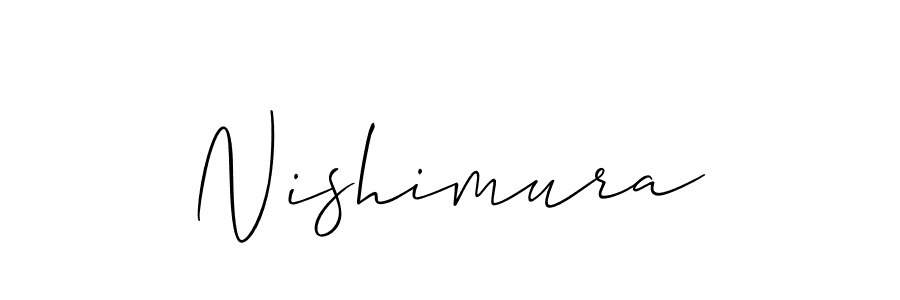 Also You can easily find your signature by using the search form. We will create Nishimura name handwritten signature images for you free of cost using Allison_Script sign style. Nishimura signature style 2 images and pictures png