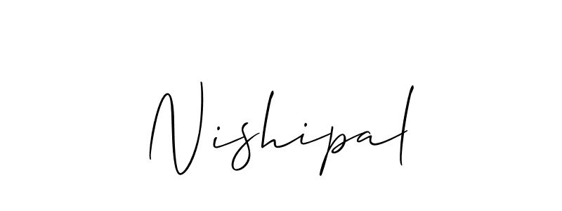 Design your own signature with our free online signature maker. With this signature software, you can create a handwritten (Allison_Script) signature for name Nishipal. Nishipal signature style 2 images and pictures png