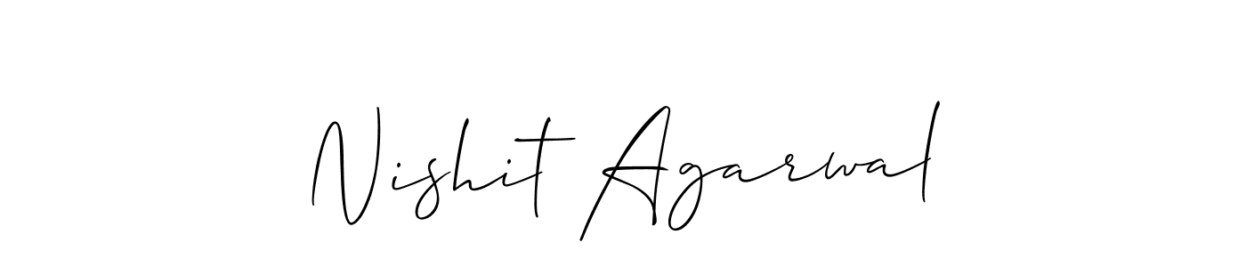 You should practise on your own different ways (Allison_Script) to write your name (Nishit Agarwal) in signature. don't let someone else do it for you. Nishit Agarwal signature style 2 images and pictures png