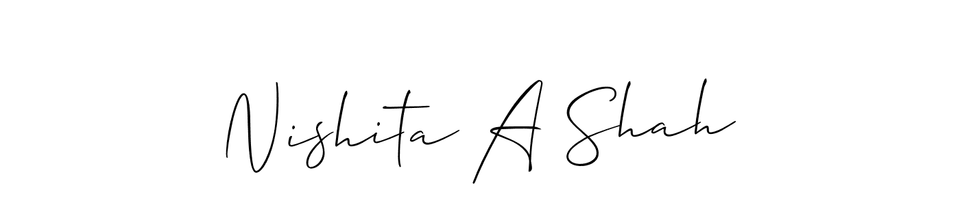 Here are the top 10 professional signature styles for the name Nishita A Shah. These are the best autograph styles you can use for your name. Nishita A Shah signature style 2 images and pictures png