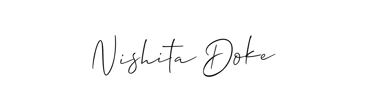 Make a short Nishita Doke signature style. Manage your documents anywhere anytime using Allison_Script. Create and add eSignatures, submit forms, share and send files easily. Nishita Doke signature style 2 images and pictures png