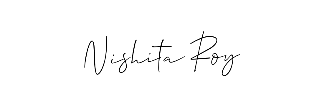 How to make Nishita Roy name signature. Use Allison_Script style for creating short signs online. This is the latest handwritten sign. Nishita Roy signature style 2 images and pictures png