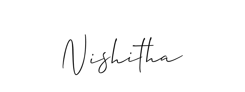 How to Draw Nishitha signature style? Allison_Script is a latest design signature styles for name Nishitha. Nishitha signature style 2 images and pictures png