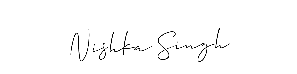 You can use this online signature creator to create a handwritten signature for the name Nishka Singh. This is the best online autograph maker. Nishka Singh signature style 2 images and pictures png