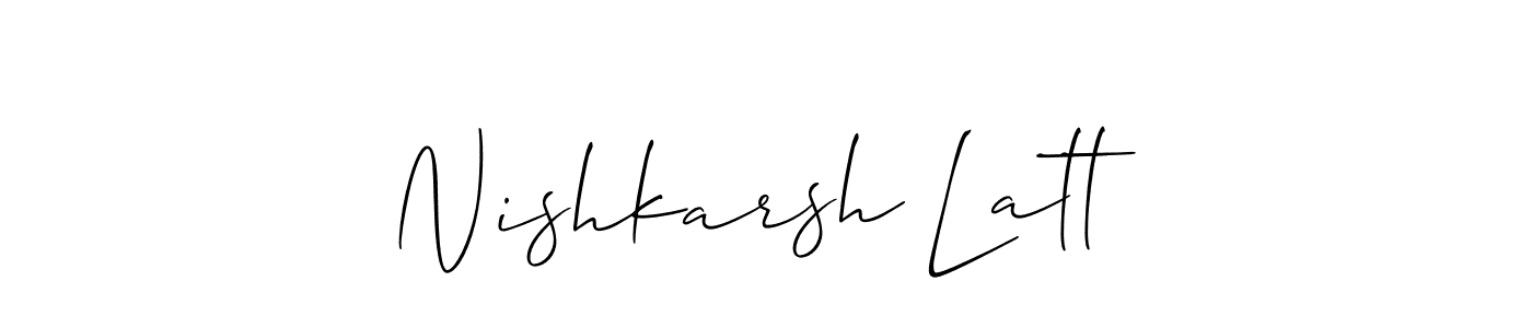 Also we have Nishkarsh Latt name is the best signature style. Create professional handwritten signature collection using Allison_Script autograph style. Nishkarsh Latt signature style 2 images and pictures png