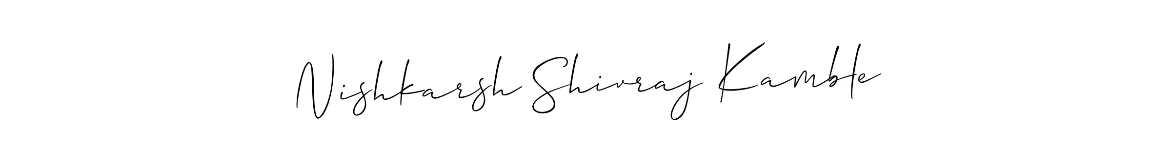 Make a beautiful signature design for name Nishkarsh Shivraj Kamble. Use this online signature maker to create a handwritten signature for free. Nishkarsh Shivraj Kamble signature style 2 images and pictures png