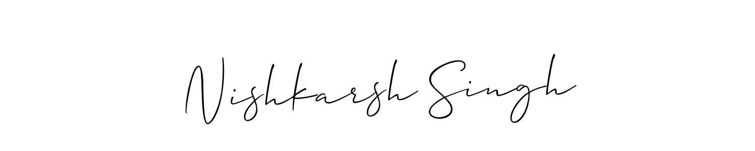 Also we have Nishkarsh Singh name is the best signature style. Create professional handwritten signature collection using Allison_Script autograph style. Nishkarsh Singh signature style 2 images and pictures png