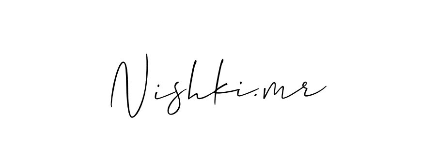 You can use this online signature creator to create a handwritten signature for the name Nishki.mr. This is the best online autograph maker. Nishki.mr signature style 2 images and pictures png