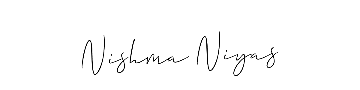 See photos of Nishma Niyas official signature by Spectra . Check more albums & portfolios. Read reviews & check more about Allison_Script font. Nishma Niyas signature style 2 images and pictures png