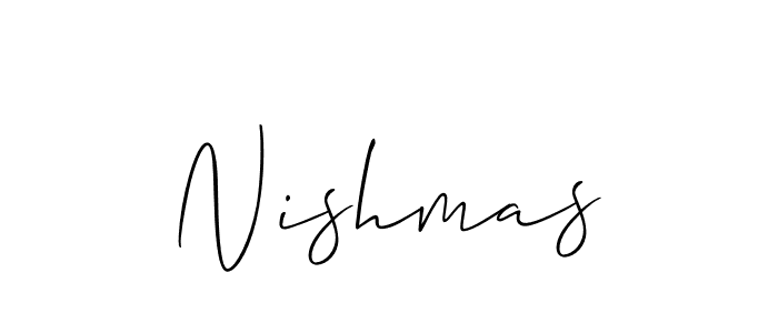 You should practise on your own different ways (Allison_Script) to write your name (Nishmas) in signature. don't let someone else do it for you. Nishmas signature style 2 images and pictures png