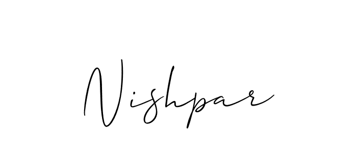 How to Draw Nishpar signature style? Allison_Script is a latest design signature styles for name Nishpar. Nishpar signature style 2 images and pictures png