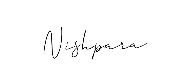 It looks lik you need a new signature style for name Nishpara. Design unique handwritten (Allison_Script) signature with our free signature maker in just a few clicks. Nishpara signature style 2 images and pictures png