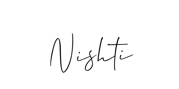 You should practise on your own different ways (Allison_Script) to write your name (Nishti) in signature. don't let someone else do it for you. Nishti signature style 2 images and pictures png