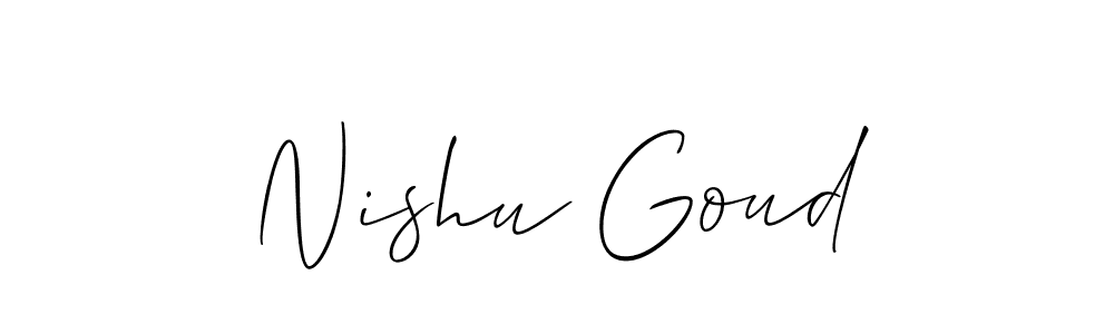 You can use this online signature creator to create a handwritten signature for the name Nishu Goud. This is the best online autograph maker. Nishu Goud signature style 2 images and pictures png