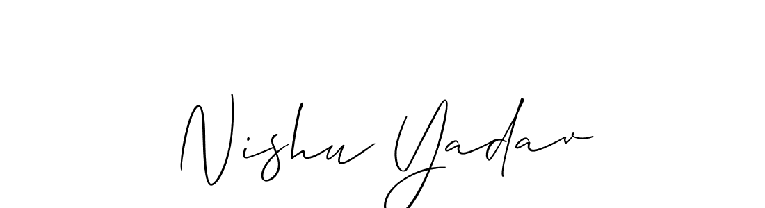 Once you've used our free online signature maker to create your best signature Allison_Script style, it's time to enjoy all of the benefits that Nishu Yadav name signing documents. Nishu Yadav signature style 2 images and pictures png