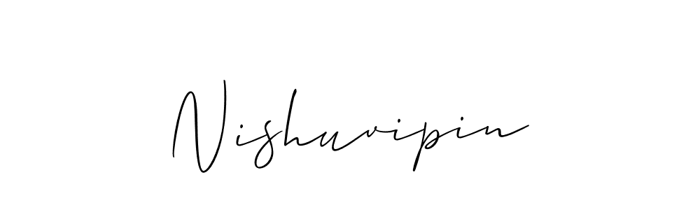 Create a beautiful signature design for name Nishuvipin. With this signature (Allison_Script) fonts, you can make a handwritten signature for free. Nishuvipin signature style 2 images and pictures png