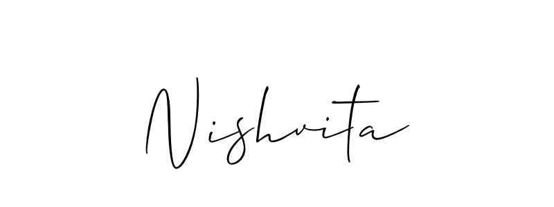 Make a short Nishvita signature style. Manage your documents anywhere anytime using Allison_Script. Create and add eSignatures, submit forms, share and send files easily. Nishvita signature style 2 images and pictures png