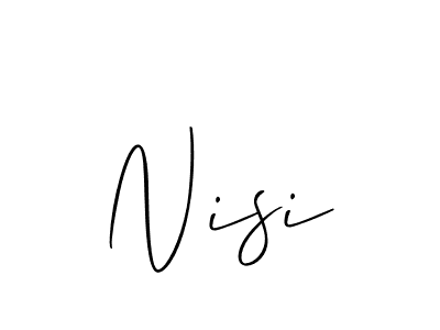 Allison_Script is a professional signature style that is perfect for those who want to add a touch of class to their signature. It is also a great choice for those who want to make their signature more unique. Get Nisi name to fancy signature for free. Nisi signature style 2 images and pictures png