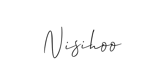 It looks lik you need a new signature style for name Nisihoo. Design unique handwritten (Allison_Script) signature with our free signature maker in just a few clicks. Nisihoo signature style 2 images and pictures png