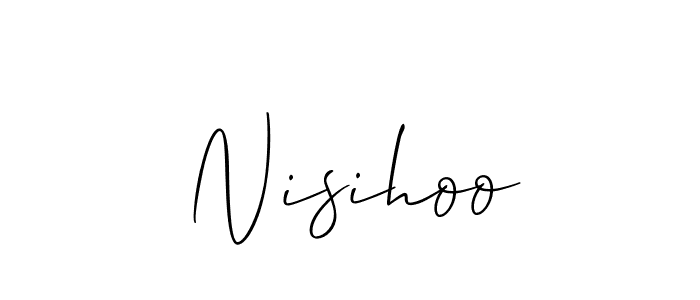 You should practise on your own different ways (Allison_Script) to write your name (Nisihoo) in signature. don't let someone else do it for you. Nisihoo signature style 2 images and pictures png