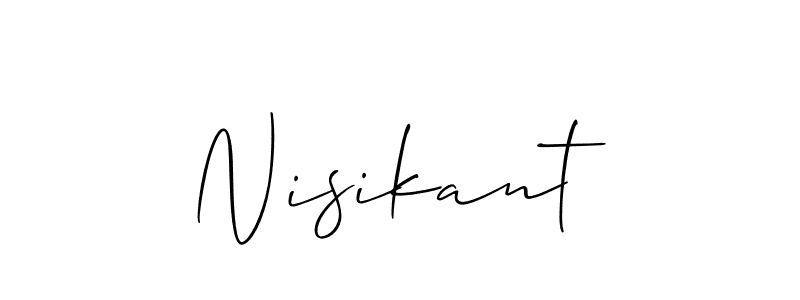 You should practise on your own different ways (Allison_Script) to write your name (Nisikant) in signature. don't let someone else do it for you. Nisikant signature style 2 images and pictures png