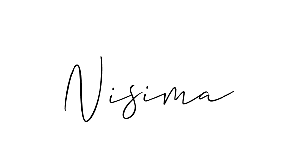 Nisima stylish signature style. Best Handwritten Sign (Allison_Script) for my name. Handwritten Signature Collection Ideas for my name Nisima. Nisima signature style 2 images and pictures png